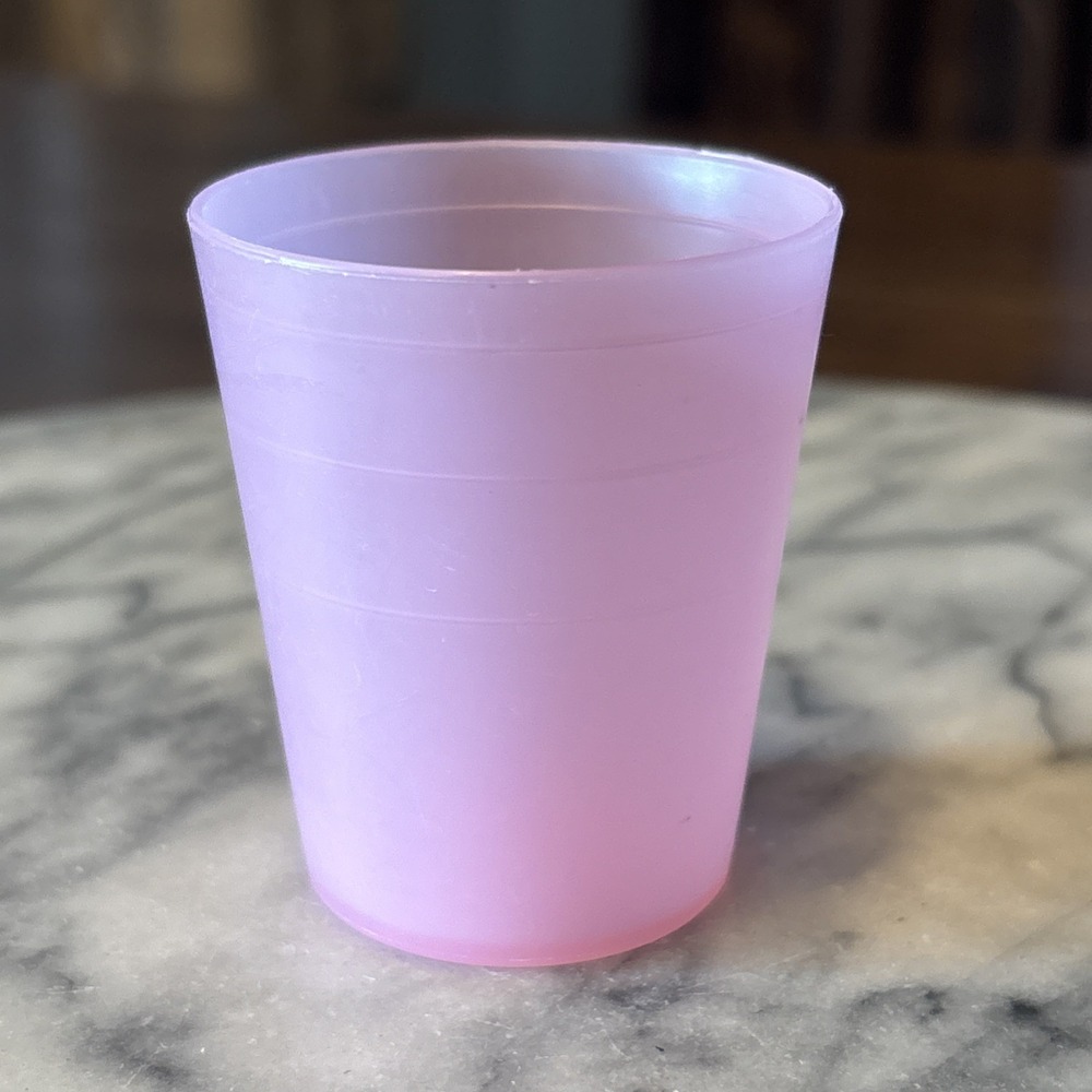 VTG 70s Tupperware 2 oz. Pink Mini Cup 101 No Lid
